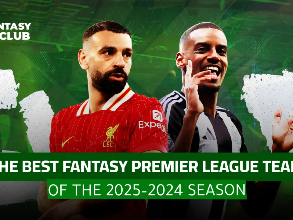 Top EPL players Mohamed Salah (Liverpool) and Jadon Sancho (Man Utd) featured in 2024-25 Fantasy best XI promo.