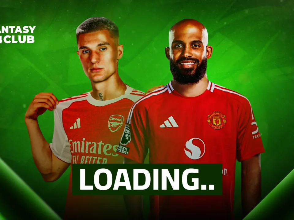 لاعب أرسنال وآخر لمانشستر يونايتد مع "LOADING..". عنوان الصورة يشير إلى "صفقات ستحدث في الدوري الإنجليزي