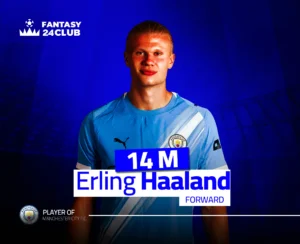 إيرلينج هالاند نجم مانشستر سيتي، كأبرز مهاجم في الأسبوع الأول لفانتازي الدوري الإنجليزي الممتاز 2025.