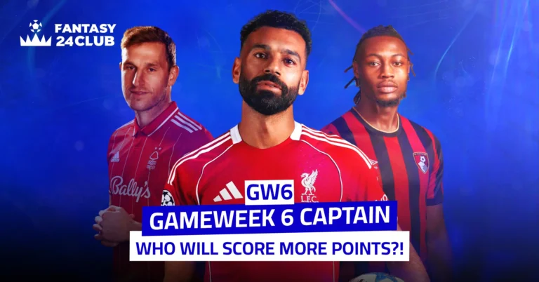 Top captain picks for Fantasy 24Club Gameweek 6: Salah, Nottingham Forest & Bournemouth players — who will score more points?