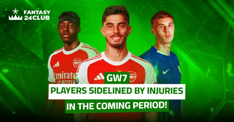 Three Premier League players in their team kits, ruled out of Gameweek 7 due to injuries
