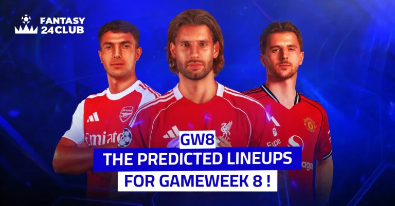 Predicted Premier League lineups for Gameweek 8 featuring stars from Arsenal, Liverpool, and Man United — a must-see for FPL fans.