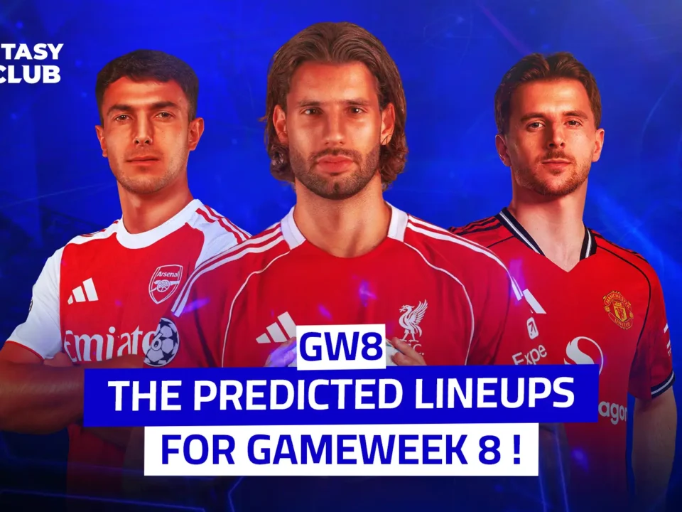 Predicted Premier League lineups for Gameweek 8 featuring stars from Arsenal, Liverpool, and Man United — a must-see for FPL fans.
