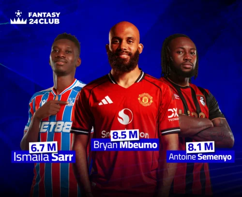 أفضل لاعبي خط الوسط في فانتازي الدوري الإنجليزي: إسماعيلا سار 7.3m من كريستال بالاس مع 45 نقطة، سيمنيو 7.8m المنافس على صدارة هدافي الدوري، مبيومو 8.5m لمباريات مانشستر يونايتد السهلة