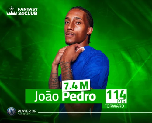 سعر جواو بيدرو فانتازي البالغ 7.4 مليون مع إحصائيات نقاطه كلاعب هجوم في نادي تشيلسي عبر بطاقة Fantasy