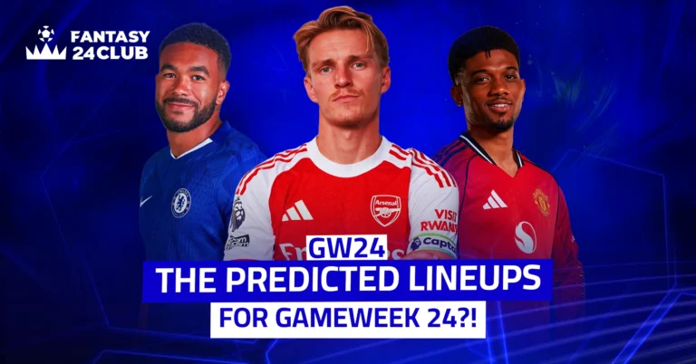 Arsenal, Manchester City, Manchester United, and Chelsea stars feature in the Fantasy 24 Club predicted lineups poster for Premier League Gameweek 24.
