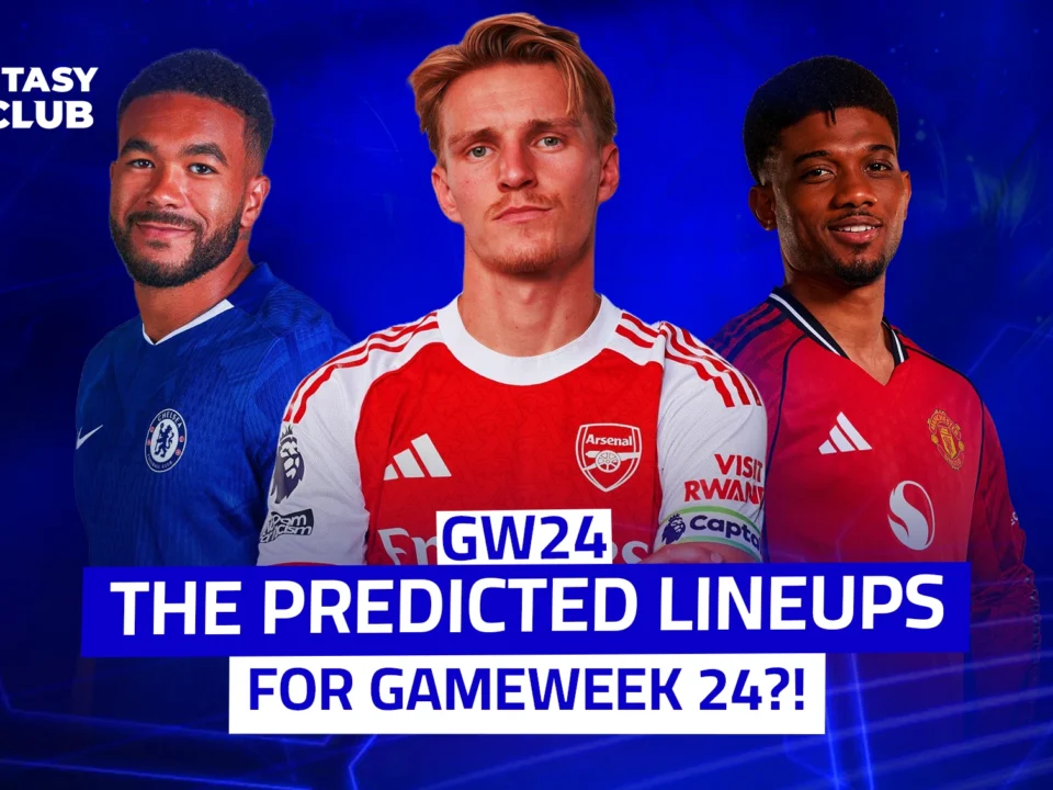 Arsenal, Manchester City, Manchester United, and Chelsea stars feature in the Fantasy 24 Club predicted lineups poster for Premier League Gameweek 24.